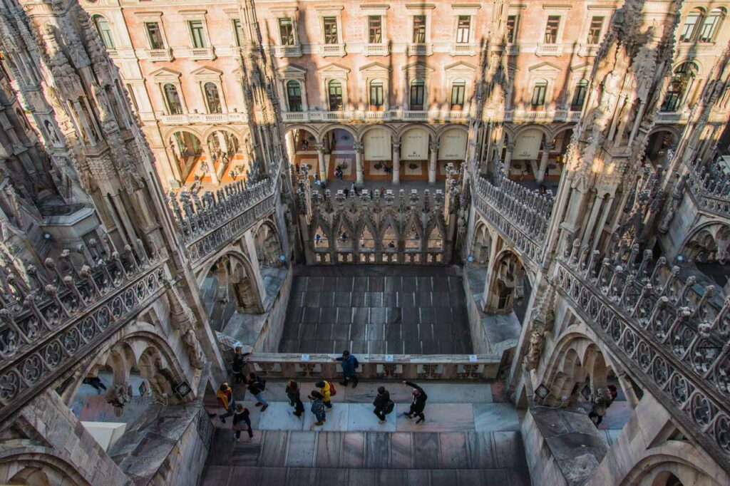 Toit Duomo cathédrale de Milan