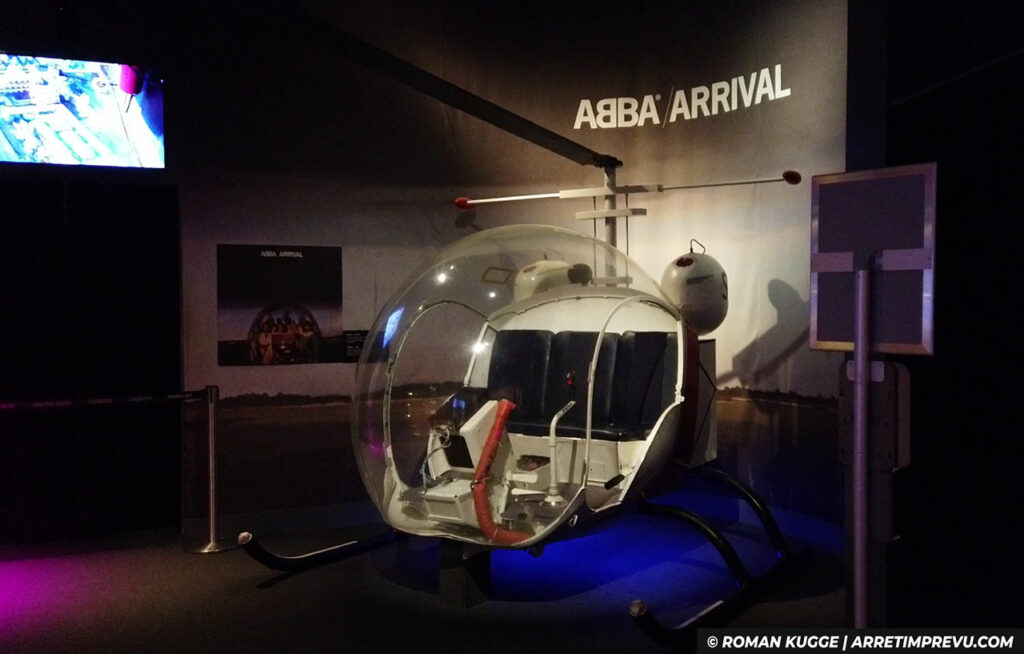Musée ABBA Stockholm hélicoptère The Arrival